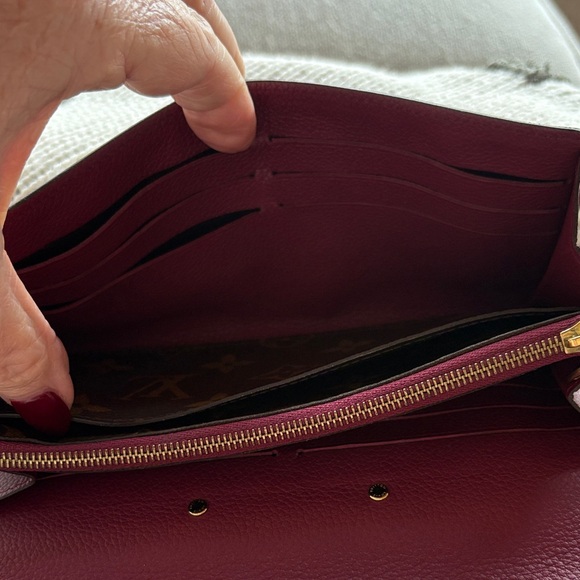 Louis Vuitton Burgundy and Brown Monogram Wallet or Clutch - Picture 9 of 13